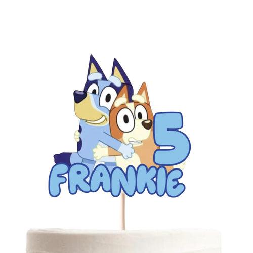 Bluey Birthday Cake Topper – Personalised Kids Party Cake Decoration